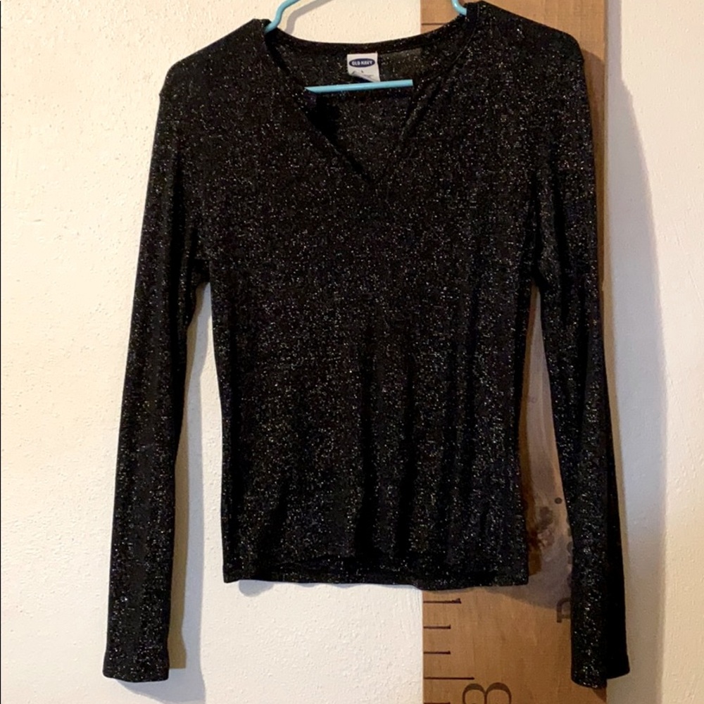 Black/metallic long sleeve